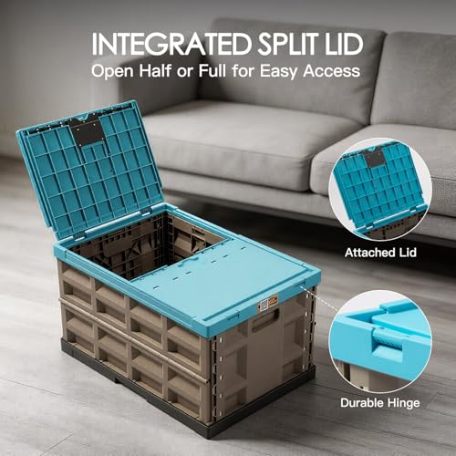 Heavy Duty Collapsible Storage Bins with Attached Lids - Image 6