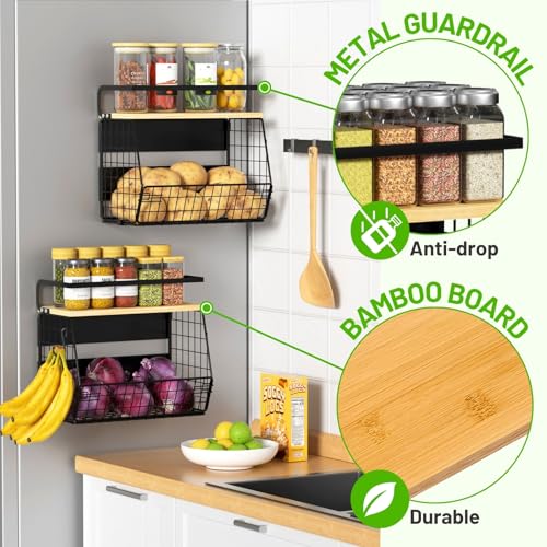 Ofiray-home Magnetic Shelf for Fridge with Wood Lid, | All Products - Image 4