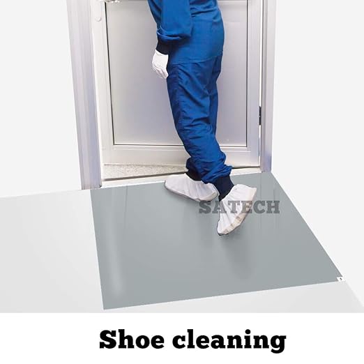 SATECH Sticky/Tacky/Adhesive Mat 24" x 36" Grey (Case of 4 Mats,30 Sheets Each) for Cleanroom Laboratory Hospital Construction Pets