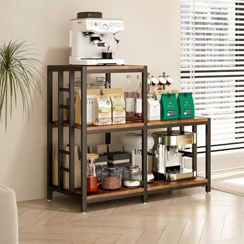 METYERRY 5-Tier Mini Fridge Stand, Bakers Rack with Storage - Image 3