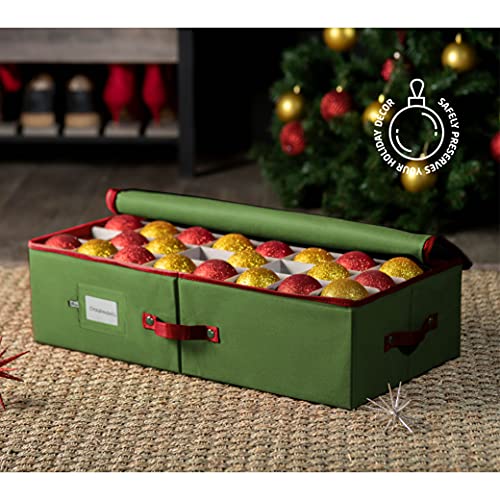 ZOBER Underbed Christmas Ornament Storage Box - Stores 64 - Image 3