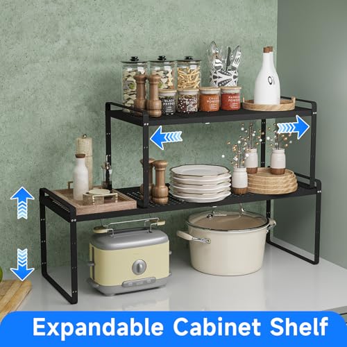 Expandable Kitchen Shelf Organizers, Kitchen Cabinet - Image 6