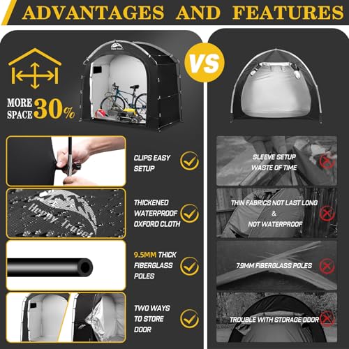 Bike Storage Shed Tent, Waterproof Portable Bicycle Cover Shed - Image 5