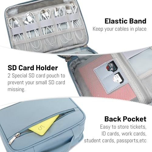 Lanola Electronic Organizer Travel Double Layer Cable Organizer - Image 7