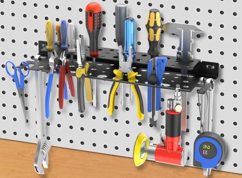 Wall Mount Hand Tool Organizer, 17 inch Metal Screwdriver Holder - Image 5