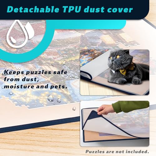 Tektalk Foldable Jigsaw Puzzle Board with 6 Color Sorting - Image 5