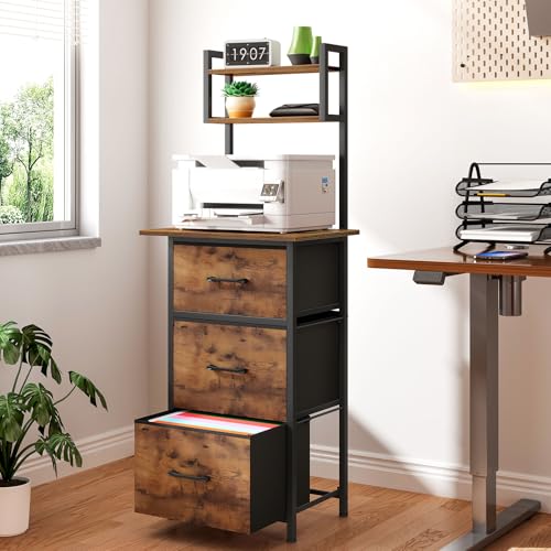 Snughome 3 Drawer Tall File Cabinet with 19.7'' Extended - Image 6