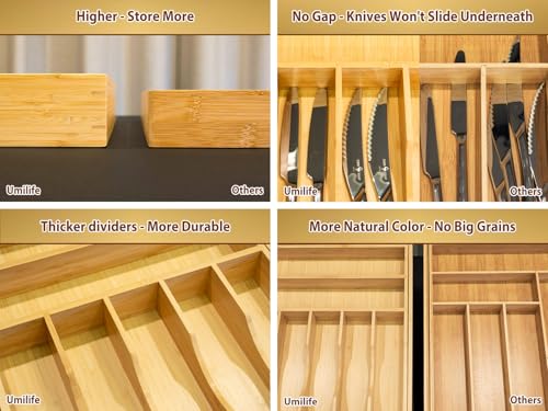 Umilife Large Expandable Kitchen Silverware Utensils Drawer - Image 6