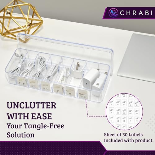 Set of 3 Cable Organizer Box W/Labels - Charger Box, | All Products - Image 4