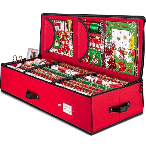 ZOBER Wrapping Paper Storage, Gift Wrapping Organizer Storage - Image 2