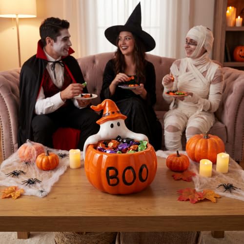 1 Pcs Halloween Candy Bowl Holder, Boo Pumpkin Ghost - Image 6