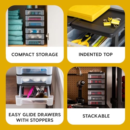 IRIS USA 2-Pack, 3-Drawer Small Plastic Stacking Des | All Products - Image 5