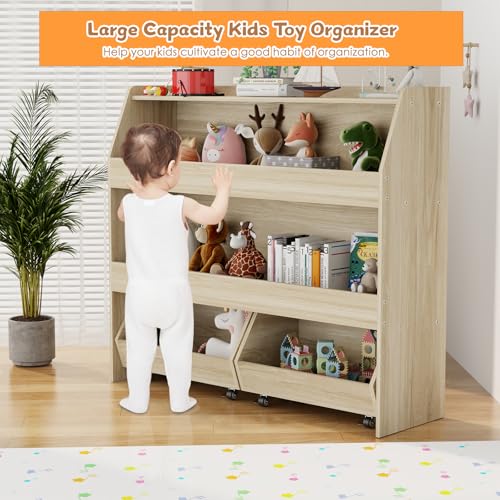 COZPAW Toy Storage Organizer, 3 Tier Montessori Shel | All Products - Image 4