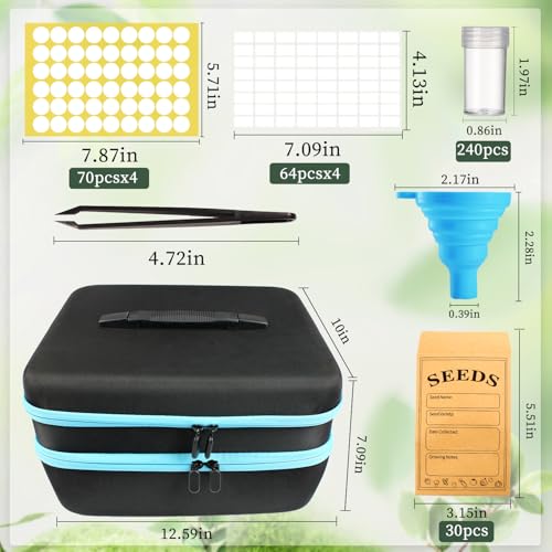 240 Slots Seed Storage Organizer with 30 Envelopes | Home Organization - Image 4