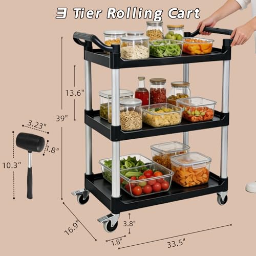 3 Tier Heavy Duty Detailing Rolling Utility Cart with Strong - Image 4