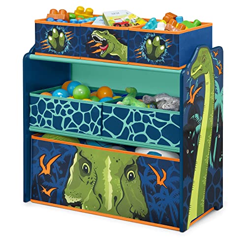 Delta Children Dinosaur Design & Store 6 Bin Toy Storage - Image 4