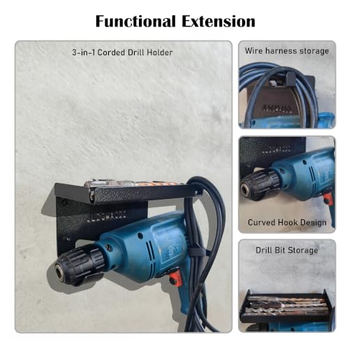 Heavy Duty Drill Holder Wall Mount, Steel Drill Holder & - Image 6