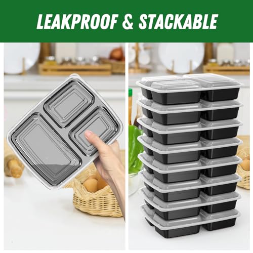 Dealusy 50 Pack 32 oz Meal Prep Containers with Lids - Image 5