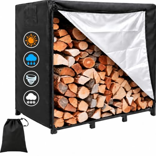 4 FT Firewood Rack Cover, Firewood Cover for Outdoor Wood Storage - Image 2