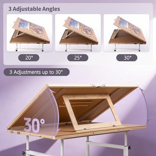 Becko US 1500 Piece Tilting Puzzle Table with 5 Drawers & - Image 6