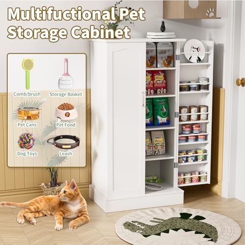 47" Dog Food Storage Cabinet with Flat Panel Doors - Image 4