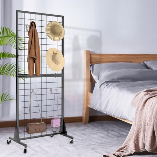 2-Pack Gridwall Panel Display Stand, 2'x5.5' Heavy Duty Floor - Image 6