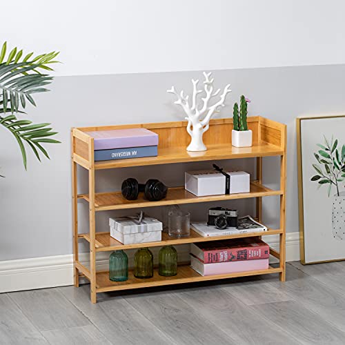 latifolia Shoe Rack, 4-Tier Bamboo Shoe Rack (Nature, 31.40''L) - Image 5