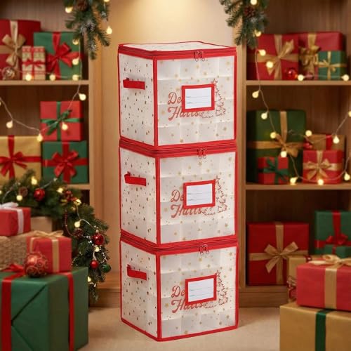 2-Pack Christmas Ornament Organizer Box | Home Organization - Image 5