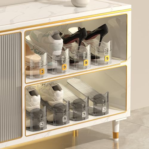 10Pack Shoe Slot Organizers Clear Shoe Stacker Organizer - Image 6
