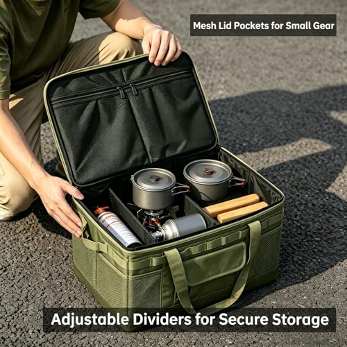 57L Tactical Camping Storage Bag -Olive Green, Waterproof - Image 6
