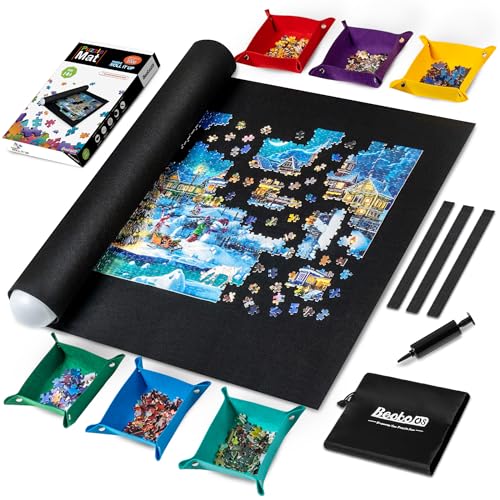 Becko US 2000 Piece Puzzle Mat with 6 Sorting Trays & - Image 2