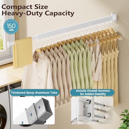 Clothes Drying Rack Wall Mounted, Space-Saving Drying Rack - Image 5