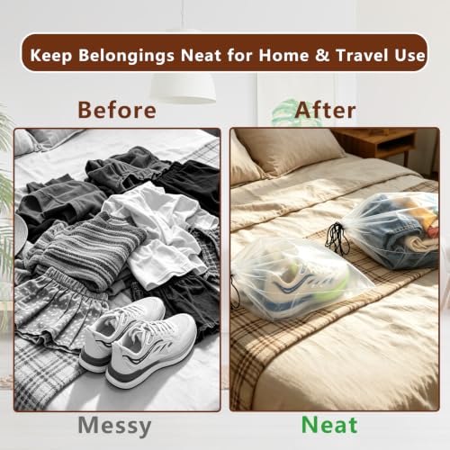 100pcs, clear drawstring bags - Image 5