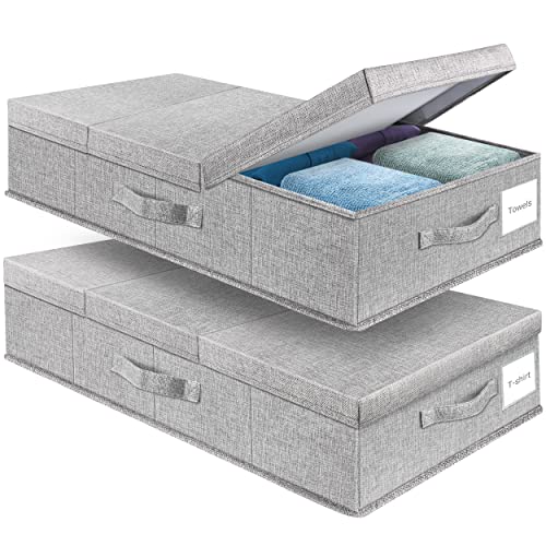 Supowin 2Pack Large Underbed Storage Containers Bin with Lids - Image 2