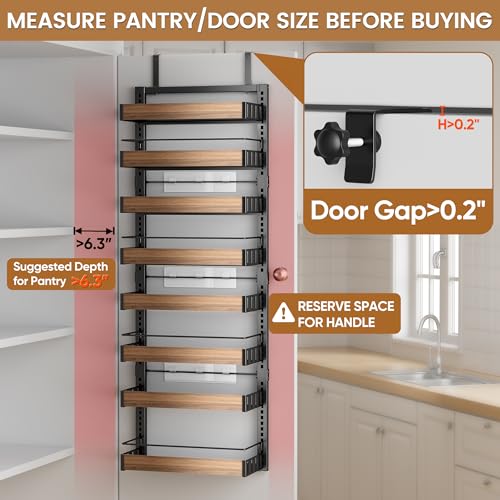 8 Tier Over The Door Pantry Organizer, 2 IN 1 Wall Mount - Image 4