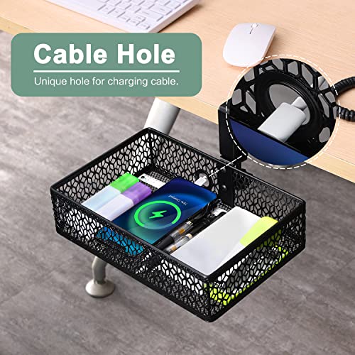 ROSYLINE Under Desk Storage Basket Hanging Drawer Tray - Image 5