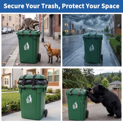 2PCS Bear Proof Trash Can Lock with Double Metal Claw, Heavy Duty - Image 7