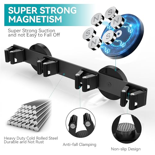 Magnetic Mop Broom Holder, Strong Non Slip Magnetic Broom Mop - Image 3