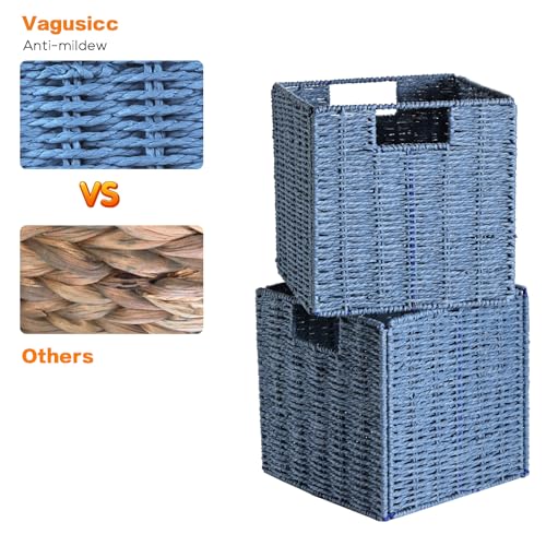 Vagusicc Wicker Storage Basket, Set of 2 Hand-Woven Storage - Image 3