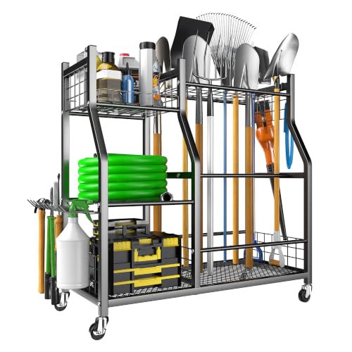 EVERHANGER Garden Tool Organizer Stand, Garage Tool Storage - Image 2