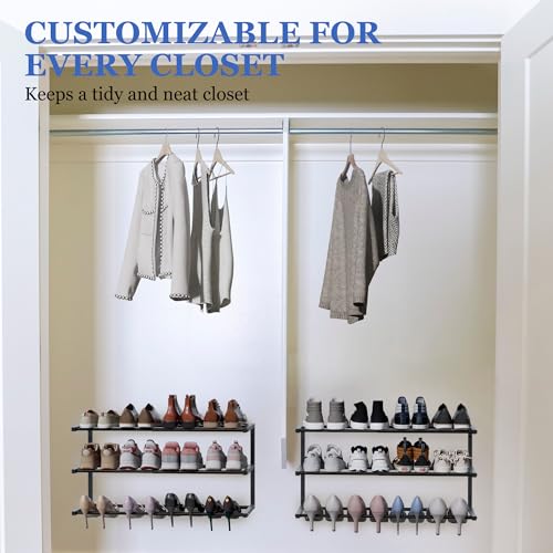 2 Pack Wall Mounted Shoe Rack, 3 Tier Hanging Shoe R | All Products - Image 5