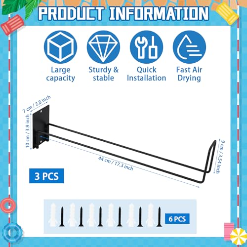 MUOUAKATE 3 Pcs Pool Float Storage Holder, 17.3 Inch Wall - Image 4