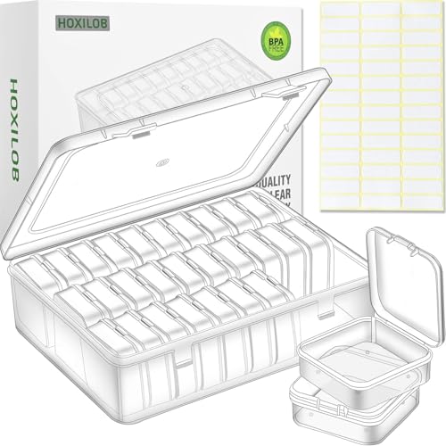 Bead Organizer Box, 30pcs Small Clear Plastic Storage Containers - Image 2