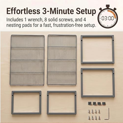 Stackable Kitchen Cabinet Organizer Shelves Pantry Rack Set of 2 - Image 8