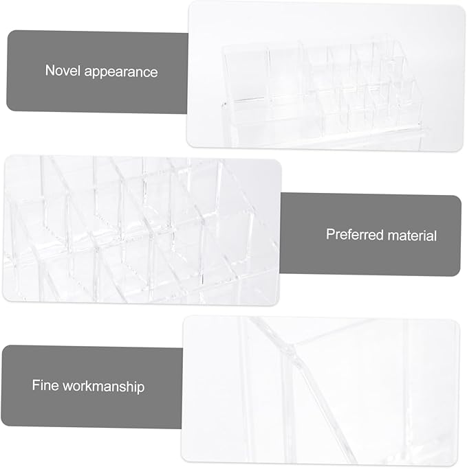 NOLITOY Type Makeup Storage Box Acrylic Lipstick Box Jewelry Organizer Desktop