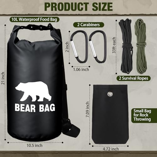 Foilswirl Bear Bag Food Storage System for Camping,10 L,Black - Image 3