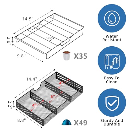 Simple Trending Coffee Pod Holder for K Cups, with 2 Tier Slidng - Image 4