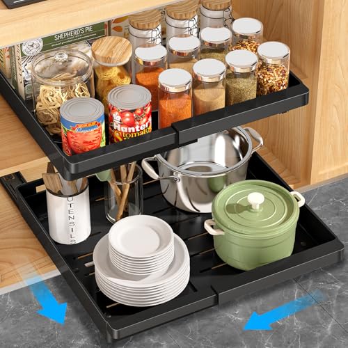 DOMNIU Pull Out Cabinet Organizers Expandable,Black, | All Products - Image 2