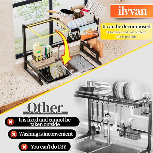 ilvvan Over Sink Dish Drying Rack (Expandable Height | All Products - Image 5