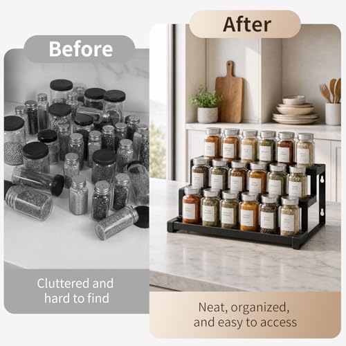 Expandable Spice Rack Organizer for Cabinet, Supports 17.6 - Image 7